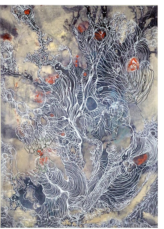 "Orageuses Tisseuses", 2015, 31cm x 23cm, Izabella Ortiz