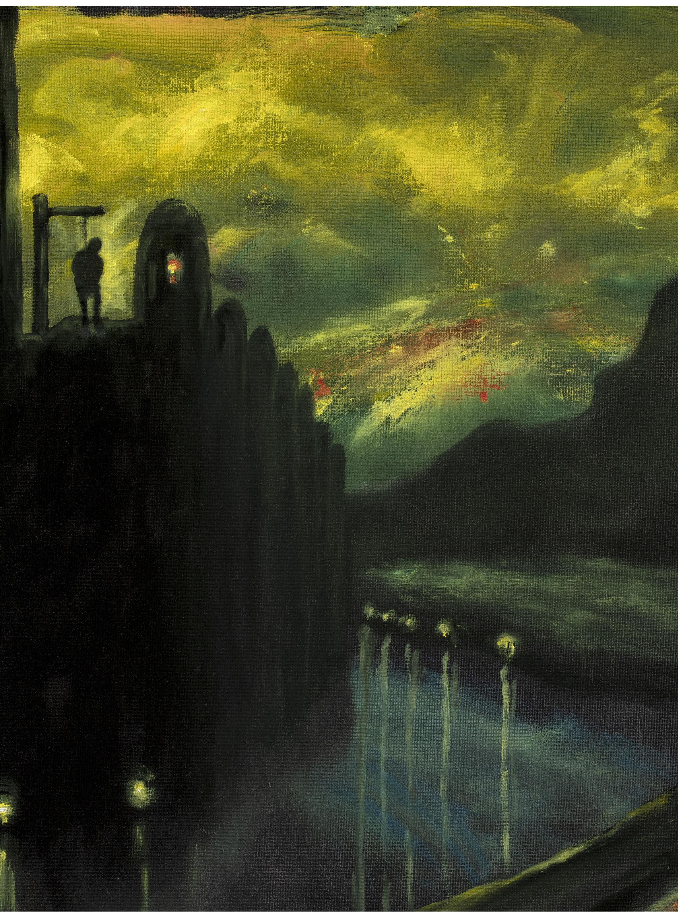 Matthew Bateson - "A Sad Farewell", oil on canvas board, 50 x 40 cm