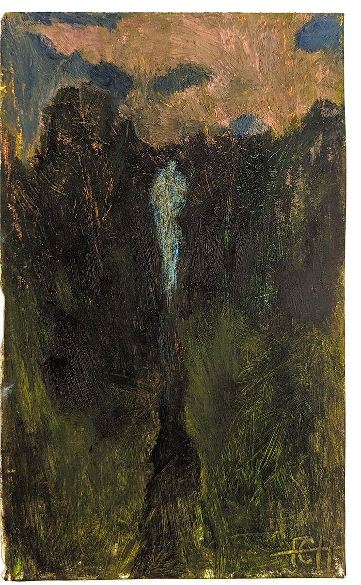 Felix Chadwick-Histed - Untitled, oil and wax on paper, 14 x 21 cm
