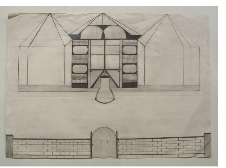 Albert - 'Untitled', 2007, 20 x 30 inches, ink on found paper - Outsider Art