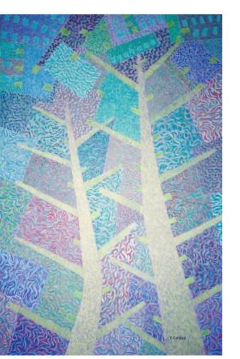 Rosemary Carson :'Corridor' - Oil on board, 36 x 24 ins Outsider Art
