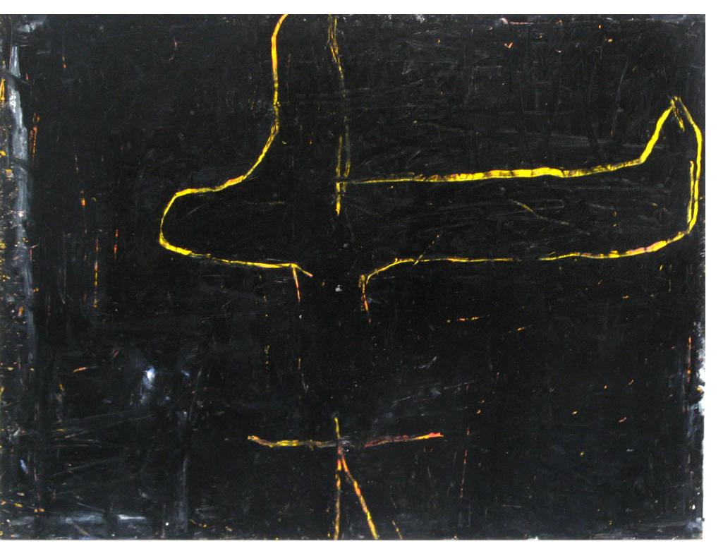 Stuart Hodkinson 'Untitled' c.1979  oil pastel on board  12 x 16 ins