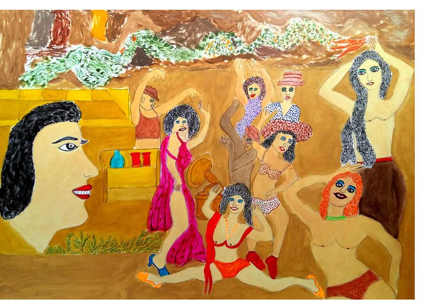 Reza Shafahi 'Untitled' 2016  oil colour on cardboard  50 x 70 cm